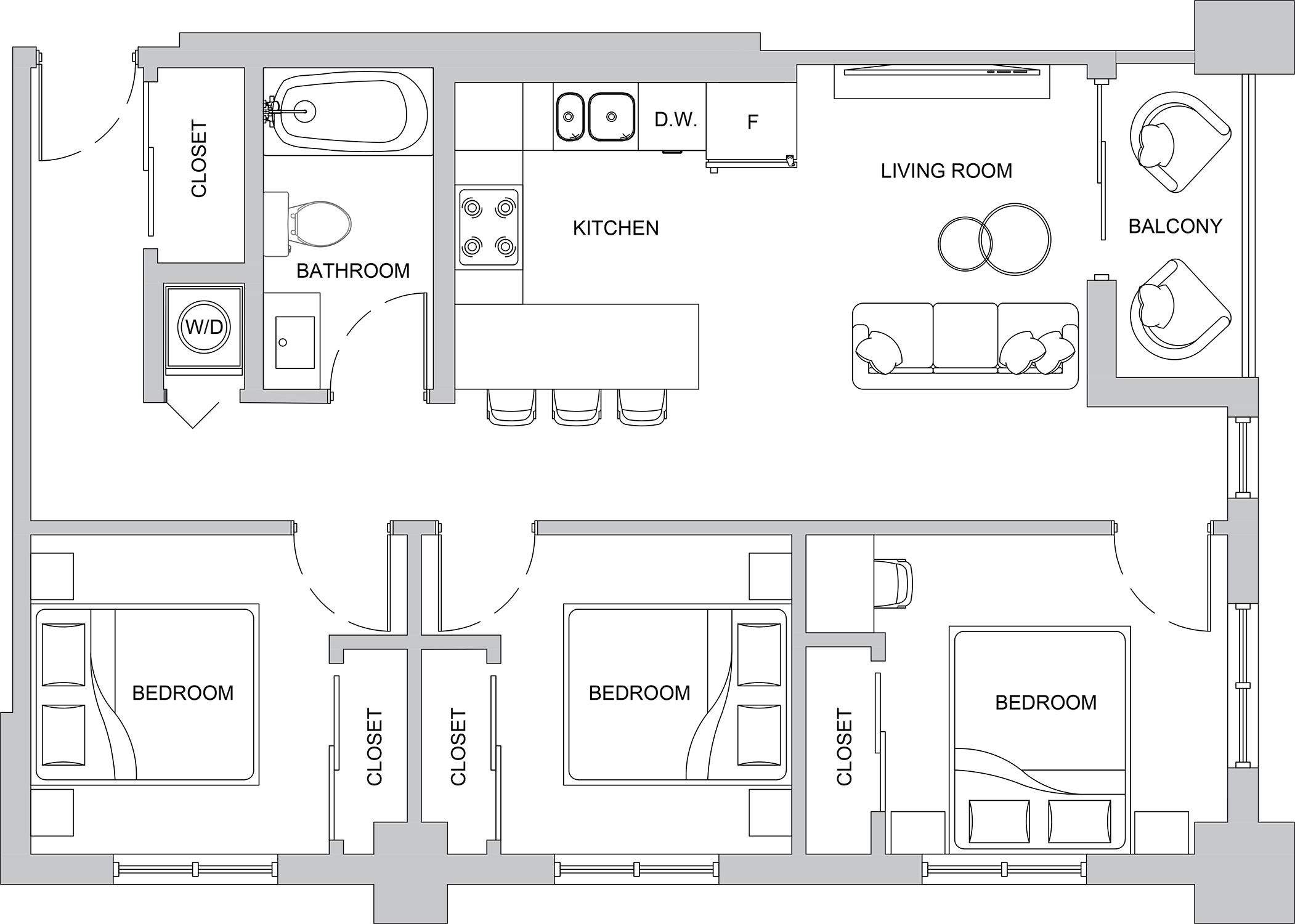 Floor plan layout for Astra Living - Jade floor plan