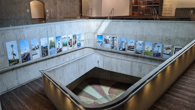 The inside of Contemporary Calgary, a modern art gallery