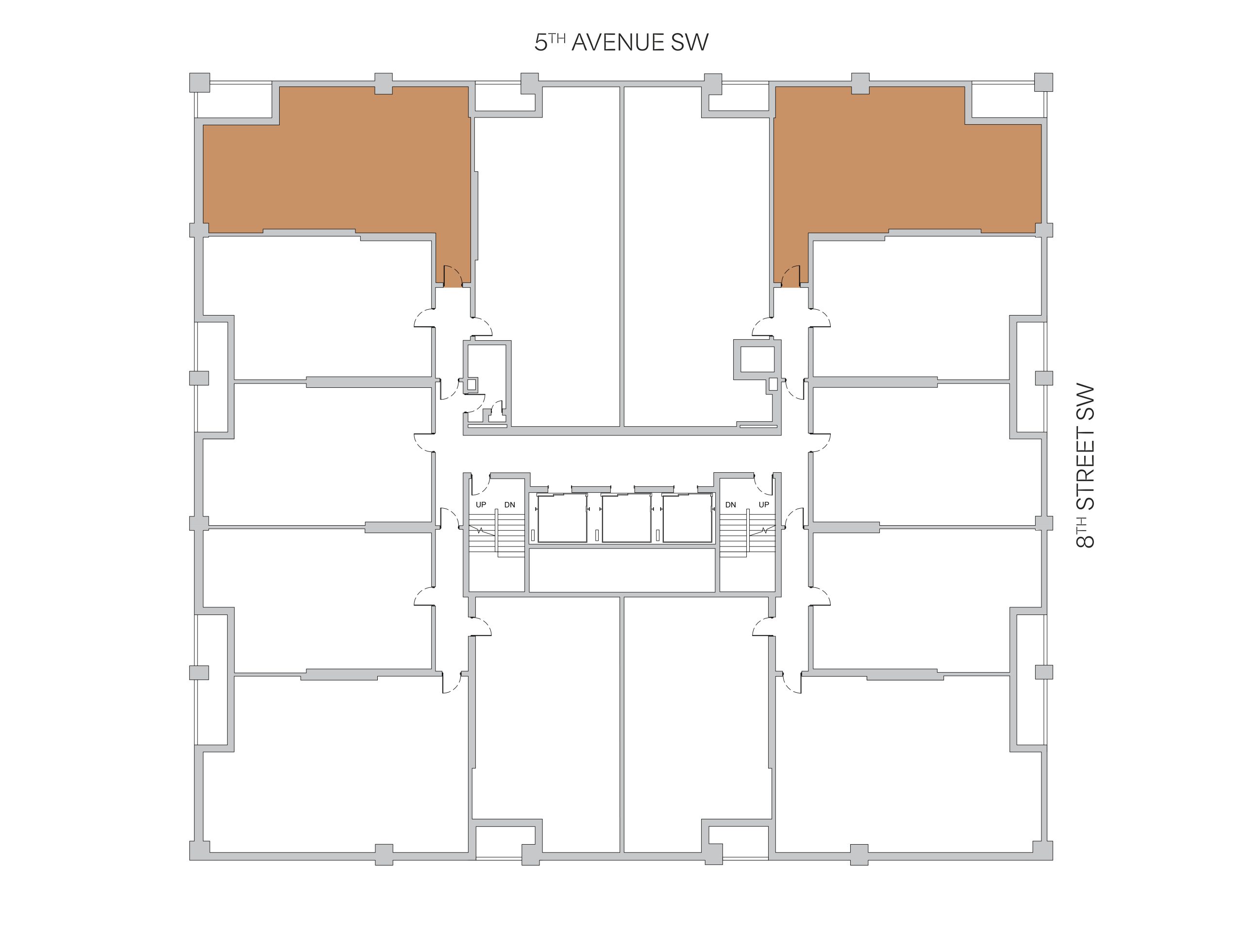 Location of Sandstone floor plans in The Cornerstone building